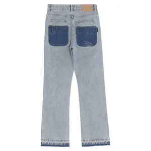 MJ207 calças jeans streetwear masculinas estrela retalhos jeans masculino hip hop calças jeans