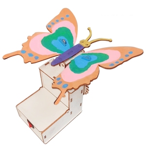 Kit en bois DIY OKYN-G6514 Papillon qui bat des ailes, jouet d'expérimentation scientifique électrique, projet d'assemblage éducatif STEM - Product Image 5