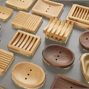 Jabonera de bambú para mango, soporte de almacenamiento para jabón de lavabo, bandeja de madera para jabón de baño con drenaje - para sets de baño - Product Image 2