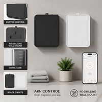 Diffuseur d'aromathérapie mural sans perçage, contrôlé par application intelligente, type brume, longue autonomie de la batterie, désodorisant et diffuseur de parfum