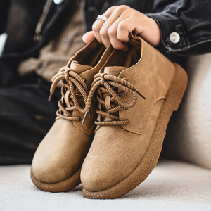 Chaussures en cuir souple pour hommes, petites chaussures en cuir, bottes hautes d'hiver, nouvelle collection, taille plus 46, chaussures décontractées antidérapantes pour hommes - Product Image 1
