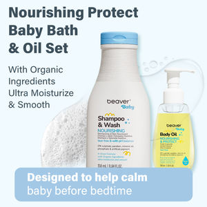 Champú y Gel de Baño 2 en 1 Orgánico BEAVER, Aceite Corporal Nutritivo, <span class=keywords><strong>Sin</strong></span> Lágrimas, Set de Baño Suave para Bebés, Champú Herbal para Cabello Rizado - Product Image 3