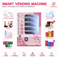 Máquina Expendedora Pequeña JFP Rosa con Pantalla Táctil, para Fundas de Celulares, Mini Comida y Bebida, Monedas, Personalizable, OEM