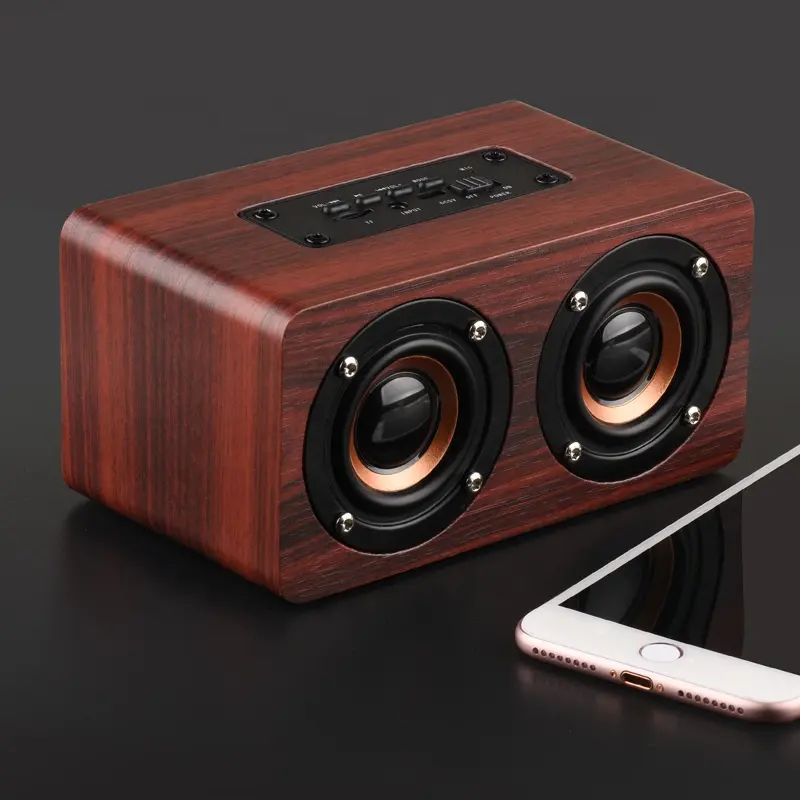 Speaker Casan Nirkabel Kayu 3 In 1, Kayu Magnetik