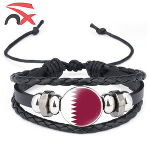 Ensemble de drapeaux du Qatar à prix de gros : drapeau de football, drapeau à main, collier, bracelet, écussons, porte-clés, écharpe, drapeau de table national pour la promotion - Product Image 6