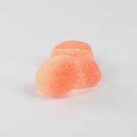 Bonbons gélifiés aux fruits acidulés en gros, bonbons mous enrobés de sucre, friandises moelleuses aromatisées aux fruits, en vrac, OEM