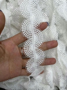 Passamaneria in pizzo bianco idrosolubile, passamaneria in cotone, <span class=keywords><strong>guipure</strong></span> in poliestere - Product Image 2