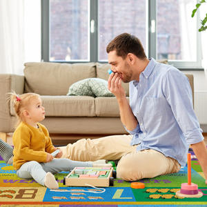 Alfombra infantil con diseño de animales de dibujos animados, letras rectangulares, resistente a las manchas, tejida a máquina, diseño novedoso para dormitorio y sala de estar - Product Image 2