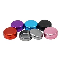 Boîte en papier individuelle, emballage, diamètre 64 mm, forme ronde, boîte de rangement en aluminium, plusieurs couleurs en stock