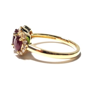 El mejor vendedor de oro amarillo de 18k, 100% Natural de Diamantes Joyería Fina Color de piedra Madagascar Oval Ruby joyería 3 anillo de piedras - Product Image 2