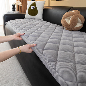 Modern Diagonal Grid <b>Sofa</b> Cushion <b>Cover</b> 145-185Cm Non-Slip <b>For</b> Modular <b>Sofa</b> Spring 2026 - Product Image 2