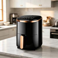 Oven Listrik Multifungsi Bebas Minyak Kapasitas Besar 3.5L Pemanas Otomatis Penuh 1200W Penggunaan Rumah Tangga Air Fryer