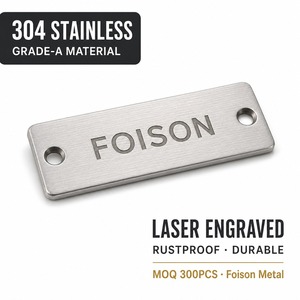 Étiquettes métalliques gravées, résistantes à la corrosion, en laiton, étiquettes de bagages de voyage en métal, étiquettes métalliques gravées sur mesure, porte-clés en métal - Product Image 1
