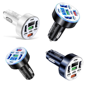 ที่ชาร์จในรถยนต์แบบชาร์จเร็วหลายพอร์ต USB ชาร์จเร็วสุดสำหรับไอโฟน ไอแพด ซัมซุง วันพลัส ออปโป้ วีโว่ หัวเว่ยโทรศัพท์แอนดรอยด์ - Product Image 1