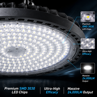 Projecteur LED UFO pour Grandes Hautesurs 100W 150W 200W Étanche IP65 120LM/W Certifié ETL pour Éclairage Industriel Entrepôt Usine Stade