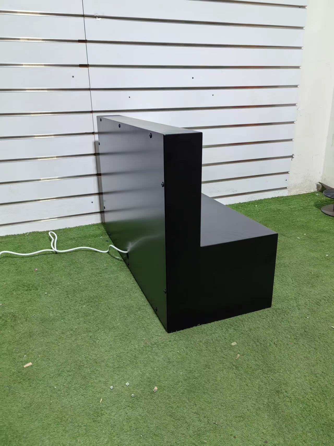 L-shaped Metal Frame Counter Top Display Stand Advertising Screen Custom Logo Designed for Earphone Headphone Retail Displays — view 3