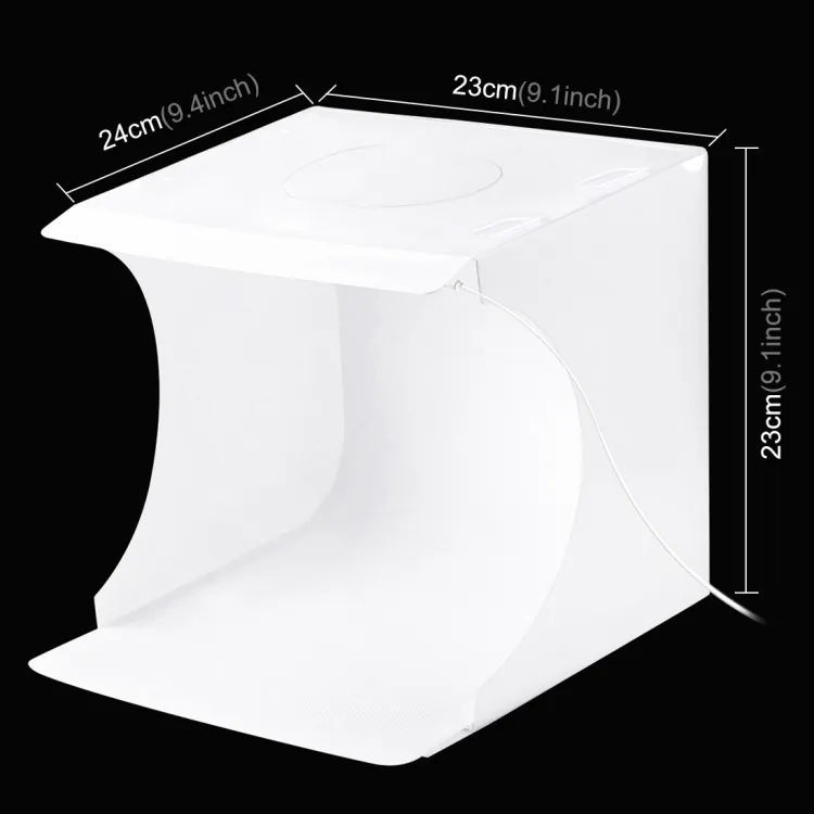 Mini caixa de iluminação portátil, caixa de iluminação de 20cm para fotografia, softbox (6 cores)