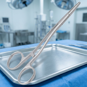 Porte-aiguille chirurgical en acier inoxydable, instrument manuel à mâchoires dentelées, usage en chirurgie générale, certifié CE Classe I - Product Image 2