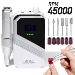 เครื่องเจียรเล็บไฟฟ้าแบบพกพา 45000 รอบต่อนาที พร้อมจอ LED ชาร์จไฟได้ สำหรับเจลขัดเงา ทำเล็บมือแบบมืออาชีพ - Product Image 4