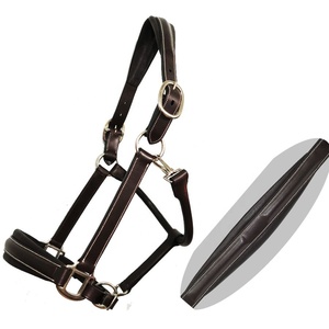Top Quality Custom Made Fancy Fur Pure Leather Horse <b>Halter</b> With Soft Fur in Cheap Price - Product Image 4