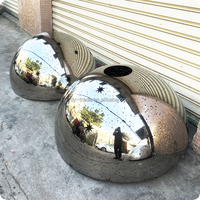 Sculpture de boule en acier inoxydable poli découpée au laser, moderne et personnalisée, pour projets architecturaux d'hôtels, d'art et de lanternes lumineuses