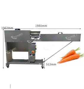 Máquina comercial de descascar cenoura, descascadora elétrica de raiz e vegetais de alta velocidade
