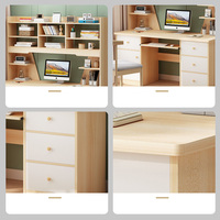 Ensemble de salle à manger en bois extensible et détachable de style européen moderne, avec panneau bibliothèque, taille personnalisée, pieds en bois, marque personnalisée