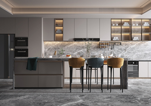 Gabinetes de Cocina de Diseño Moderno Angel Grace, Madera Sólida con Puerta Estilo Shaker de MDF, Muebles Modulares Resistentes al Agua y Ecológicos - Product Image 5