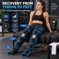 Masseur de jambes à compression d'air OEM ODM avec enveloppes ajustables et minuterie de 15 minutes pour les athlètes, la salle de sport et la récupération après l'entraînement