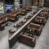 Banquette de restaurant de luxe moderne, tables et chaises de restaurant pour KTV, bar et hôtel, restaurant italien