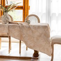 Nappe ronde en coton et lin, motif floral bleu, lavable en machine, style pastoral vintage