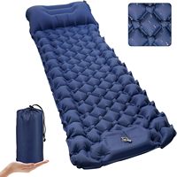 Matelas de camping gonflable avec oreiller, matelas pneumatique portable pour la randonnée, le camping en sac à dos, la voiture et la tente