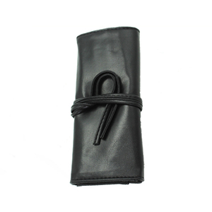 Pochette en cuir noir personnalisée avec logo, <span class=keywords><strong>trousse</strong></span> <span class=keywords><strong>de</strong></span> <span class=keywords><strong>toilette</strong></span> <span class=keywords><strong>de</strong></span> voyage, sac <span class=keywords><strong>de</strong></span> rangement pour cosmétiques, sac pour bébé <span class=keywords><strong>fille</strong></span>, <span class=keywords><strong>trousse</strong></span> à maquillage pour pinceaux - Product Image 3
