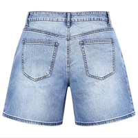 Shorts en jean coupe trapèze pour femme, taille basse, jambes larges, style jorts, pour tenues d'été et de barbecue en extérieur