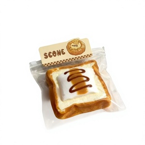 Pastel de Arroz Asado al Carbón, Estilo Malvavisco, Silicona de Grado Alimenticio, Suave y Elástico, Sabor Original, Diseño de Dibujos Animados, Temática de Miestenia - Product Image 1