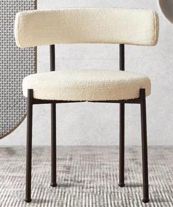 Cream-style Stainless Steel <b>Velvet</b> <b>Dining</b> <b>Chairs</b> with Backrest-Contemporary Design for Home Leisure - Product Image 6