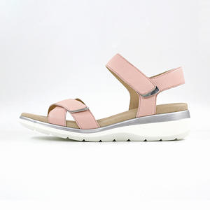 Sandalias de cuña de plataforma plana para mujer, calzado con punta abierta, moda coreana personalizada, para verano - Product Image 2