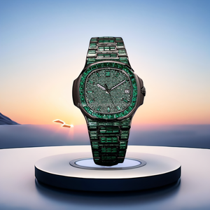 Montre analogique de luxe unisexe testée ETA VVS Moissanite en diamant Cadran en acier inoxydable fait à la main Style Hip Hop Alliage de 20mm - Product Image 2