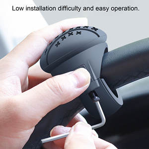 Nuevo Potenciador de Volante para Automóvil, Estilo Deportivo, Portátil, Creativo, de Silicona+ABS, Negro, con Rodamiento, para Camiones, Giro con una Sola <span class=keywords><strong>Mano</strong></span>, Interior - Product Image 4