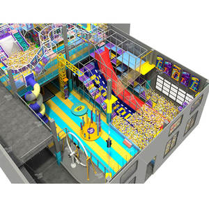 Pokiddo 1300 ㎡ Parque infantil interior Trampolín Parque Juegos suaves Trampolín Ninja <span class=keywords><strong>Curso</strong></span> Espuma Pit Battle Beam Rope Course - Product Image 1