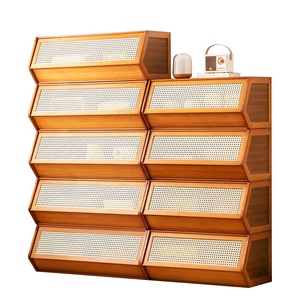 Bamboo <strong>Storage</strong> Cabinet <strong>Chest</strong> Drawers Multi-Layer Shelf Modern Simple Design for Home Bedroom Living Room - Product Image 5