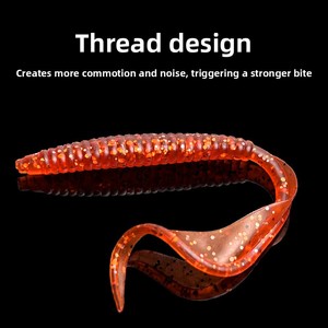 Esca Artificiale Morbida Bionica a Coda Lunga e Curva a Forma di Falce <span class=keywords><strong>per</strong></span> la Pesca al Bass e in <span class=keywords><strong>Mare</strong></span>, 10 Pezzi - Product Image 5