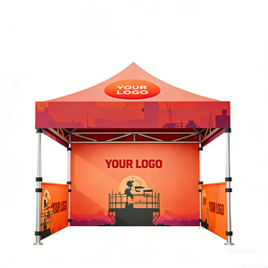 เต็นท์พับได้สำหรับงานแสดงสินค้า ขนาด 10x10 ฟุต โครงอะลูมิเนียม สำหรับใช้งานกลางแจ้ง ติดตั้งง่าย พิมพ์โลโก้ตามสั่ง ออกแบบฟรี - Product Image 1