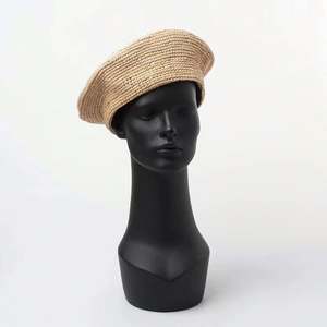 Nouveauté 2024, tendance estivale, chapeau béret en paille raphia crocheté pour femmes et filles - Product Image 1