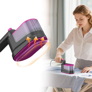 Mini plancha de vapor para calentamiento rápido, máquina de planchar portátil, mango plegable giratorio para planchado en seco y húmedo para el hogar - Product Image 1