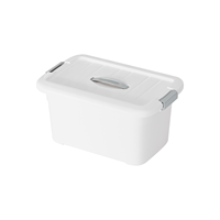 Boîte de rangement en plastique PP de couleur unie moderne, empilable, avec couvercle, boîte d'organisation pour la maison, directement de l'usine