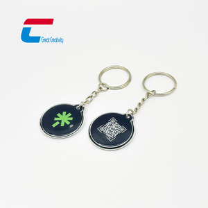 Llavero NFC Personalizado con Logotipo de <span class=keywords><strong>Youtube</strong></span>, Redes Sociales, NTAG213, Llavero NFC con Resina Epoxi - Product Image 1