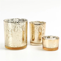 Récipient en verre électro-plaqué, bougie en cire de Noël, pot décoratif, porte-bougie parfumé pour la décoration de la maison et des fêtes
