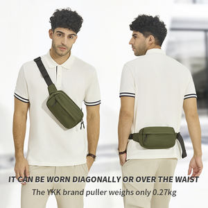 Verde oscuro Impermeable Deporte Moda Pierna Crossbody Multifuncional Pecho Hombres Riñonera - Product Image 5