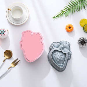 DIY Handmade Heart Shape Baking DIY Halloween <strong>Cake</strong> Mold Candle Silicone Mold Soap Mold - Product Image 4